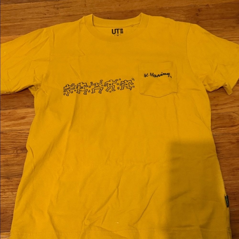 Uniqlo Yellow Graphic Short Sleeve Tee